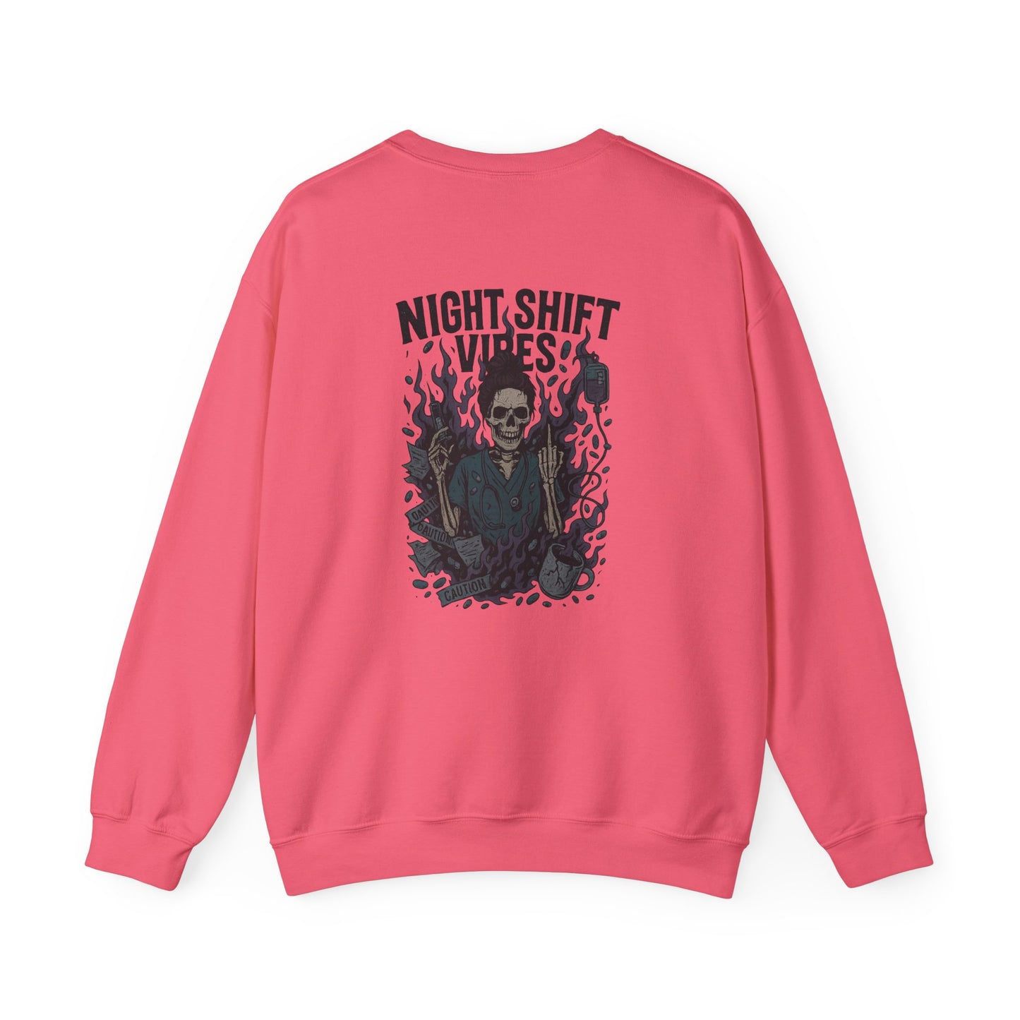 “Night Shift Vibes” – Funny Unisex Sweatshirt