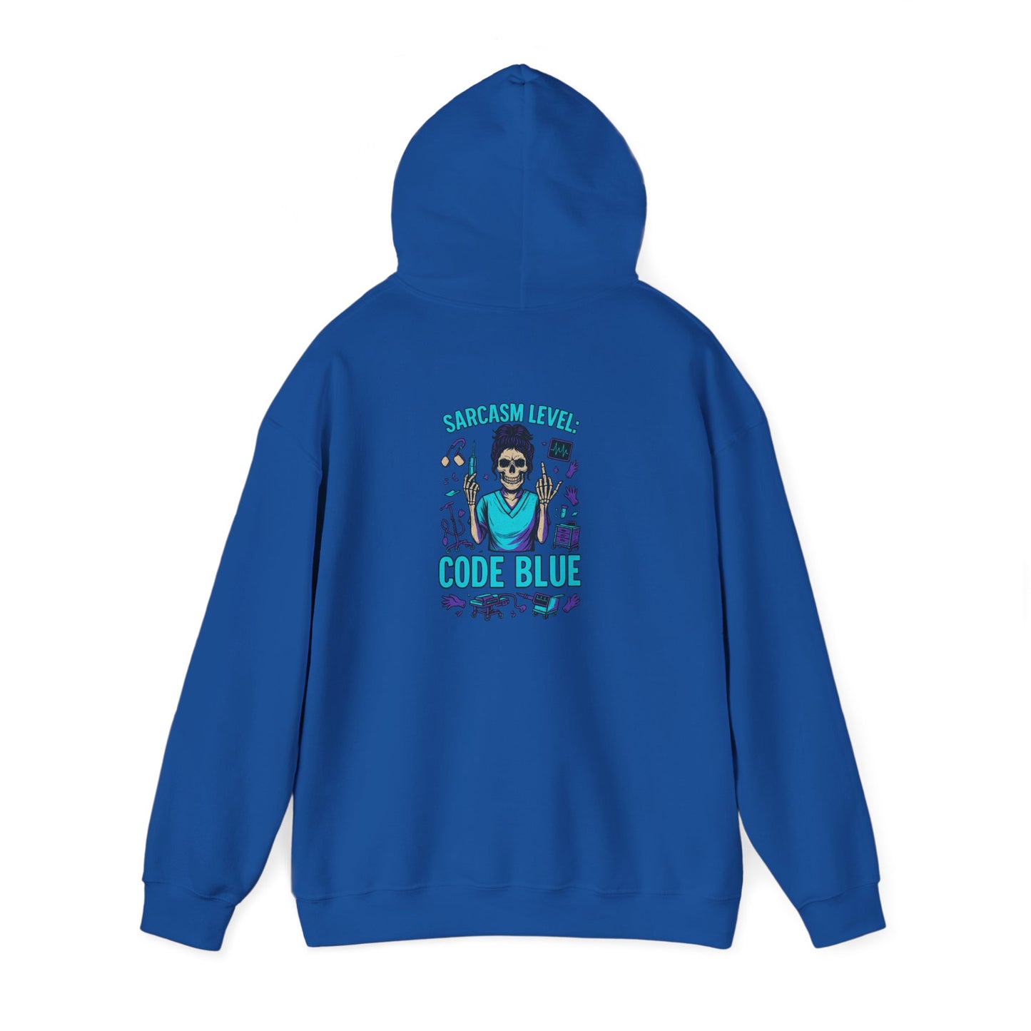 Code Blue Unisex Hoodie, Cozy Sweatshirt, Casual Wear, Gift for Nurses, Halloween Apparel