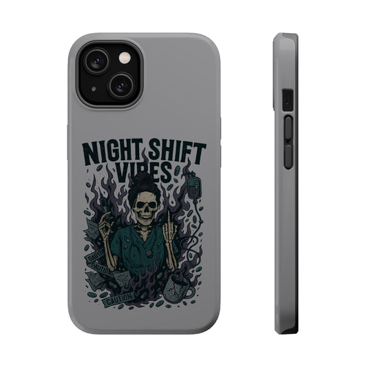 “Night Shift Vibes” – Bright & Chaotic Nurse Phone Case