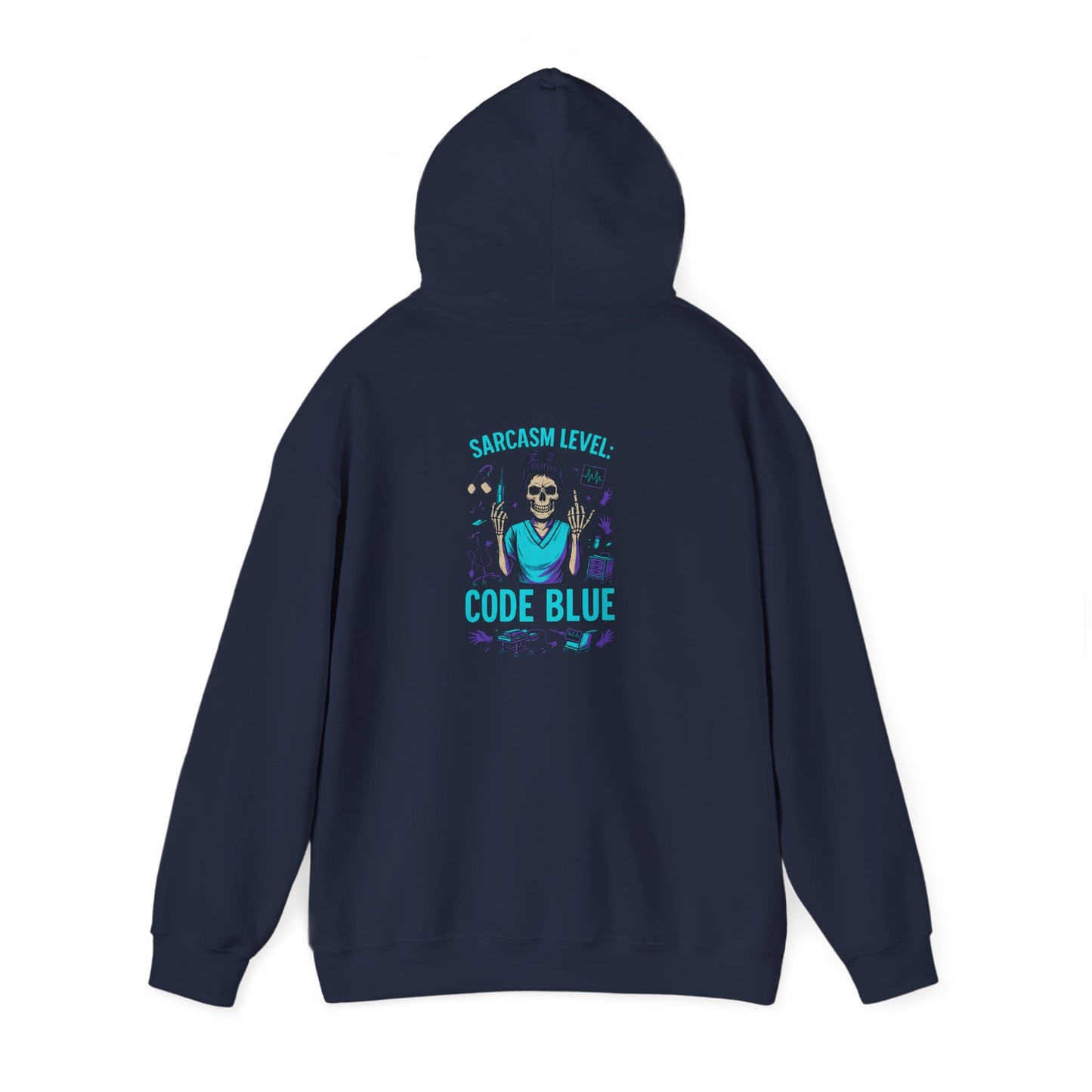 Code Blue Unisex Hoodie, Cozy Sweatshirt, Casual Wear, Gift for Nurses, Halloween Apparel