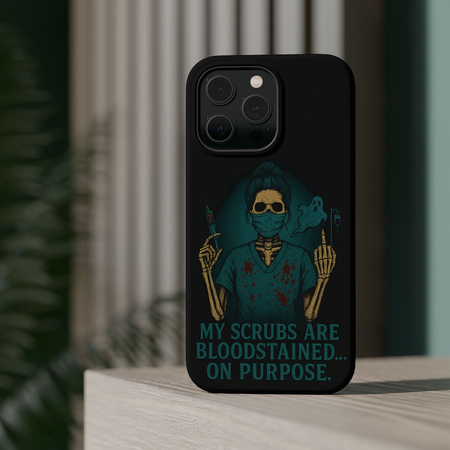 Gothic Nurse Phone Case – My Scrubs Are Bloodstained, Halloween Gift, Medical Humor, Nurse Appreciation, Skull Design, Stylish Tech [...]