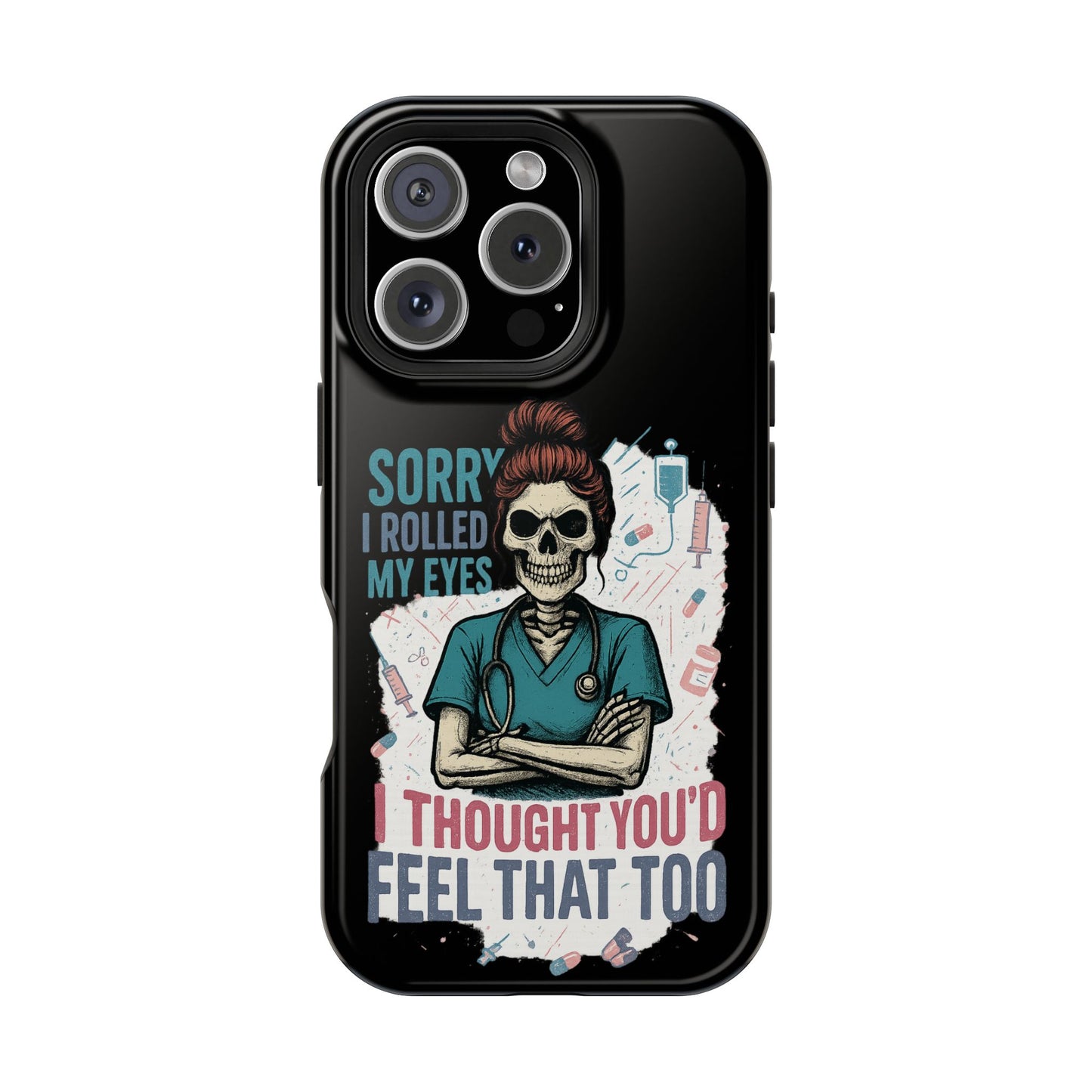 Funny Nurse Phone Case - Magnetic Tough Cases for Healthcare Workers, Gift for Nurses, Medical Humor, Halloween Accessory, Nurse [...]