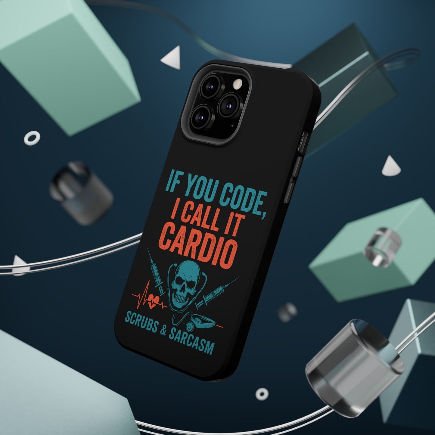 Magnetic Phone Cases for Nurses, Funny Code Humor, Cute Sarcastic Gifts, Tech Accessories, Medical Profession, Unique Design