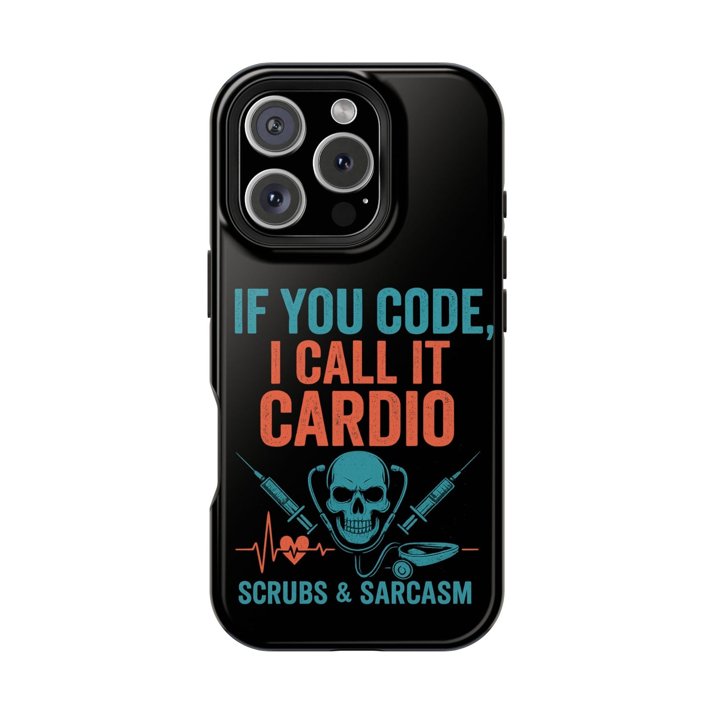 Magnetic Phone Cases for Nurses, Funny Code Humor, Cute Sarcastic Gifts, Tech Accessories, Medical Profession, Unique Design