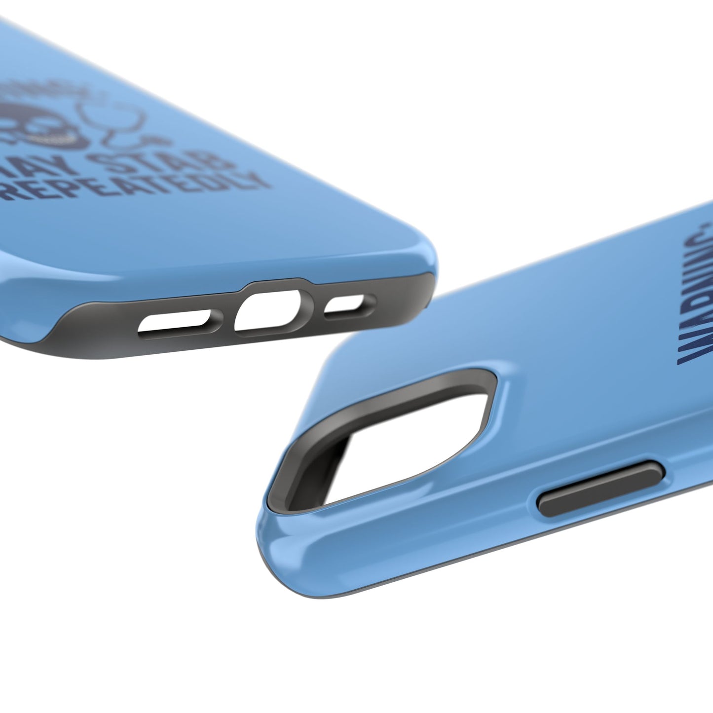 Warning May Stab Repeatedly Phone Case | Quirky Medical Humor, Gift for Healthcare Workers, Fun Phone Accessories, Doctors' Gift, Nurse Gift