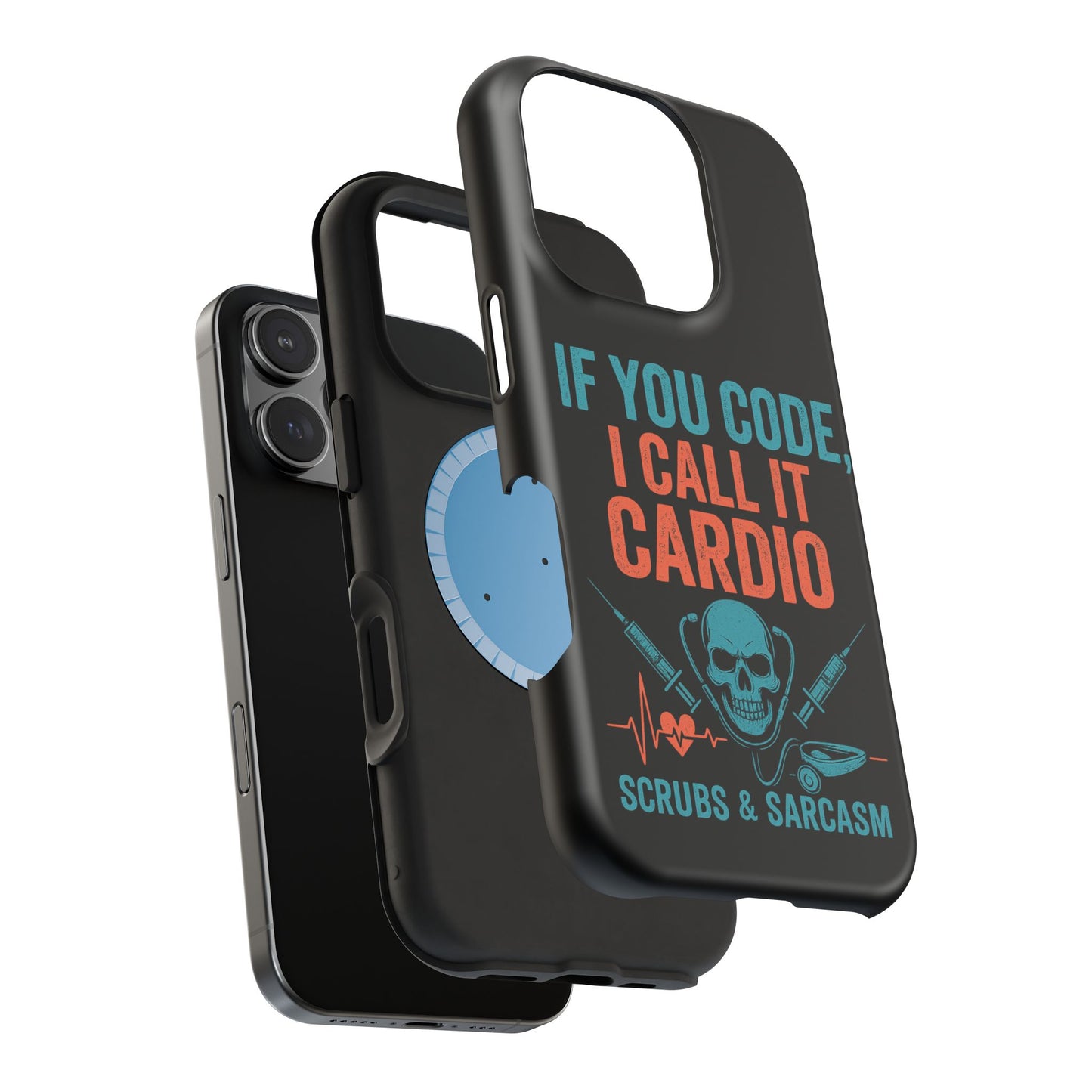 Magnetic Phone Cases for Nurses, Funny Code Humor, Cute Sarcastic Gifts, Tech Accessories, Medical Profession, Unique Design