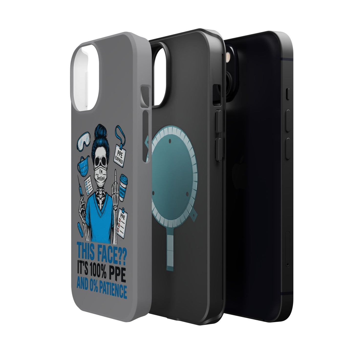 “This Face? It’s 100% PPE and 0% Patience.” – Chaos Nurse Phone Case