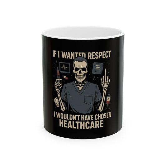 “If I Wanted Respect, I Wouldn’t Have Chosen Healthcare” – Bold Nurse Mug