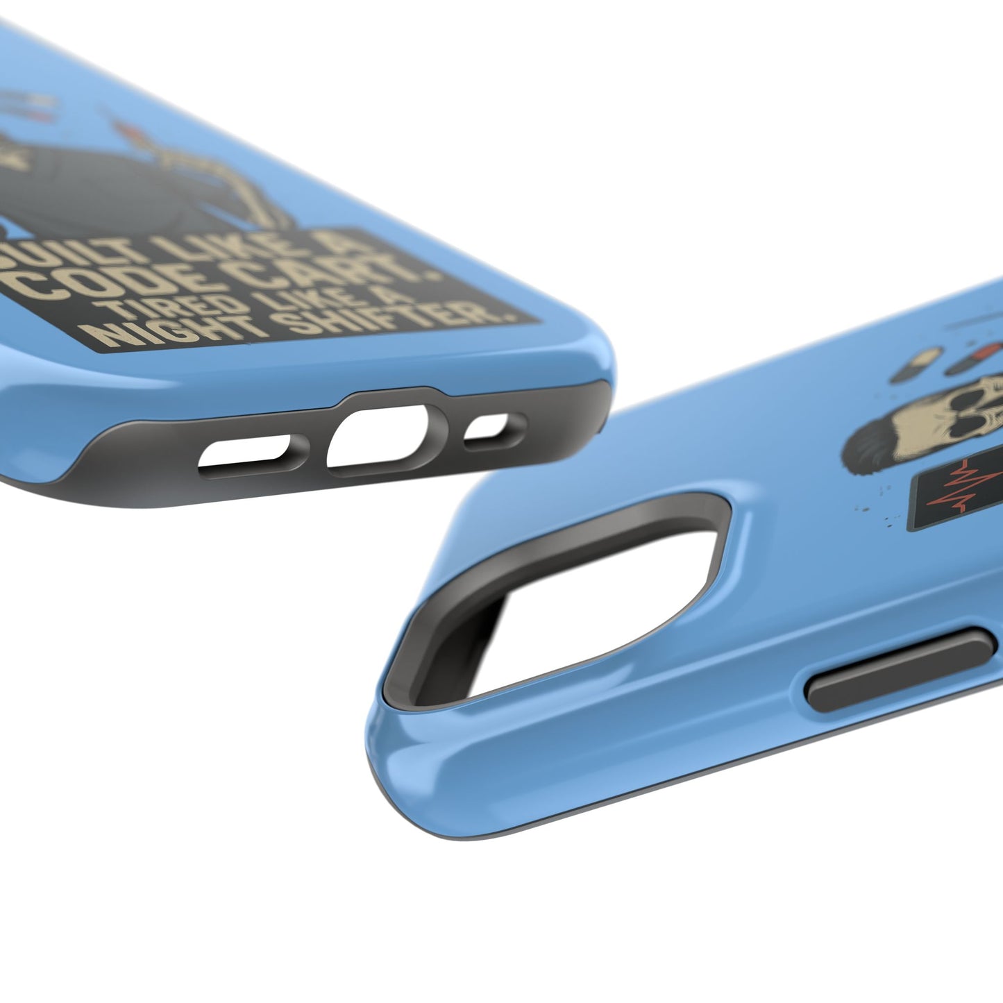 “Built Like a Code Cart. Tired Like a Night Shifter.” – Men’s Nurse Phone Case