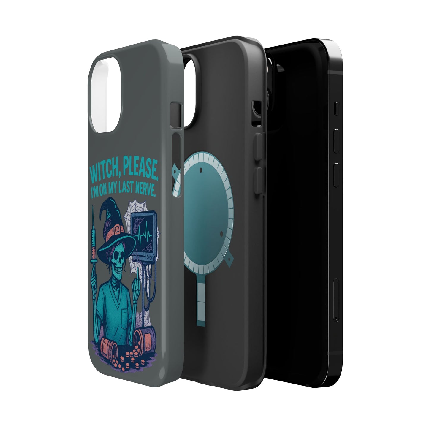 Spooky Phone Case: Witch Please! I'm On My Last Nerve, Halloween Gift, Cute Phone Accessory, Unique Tough Case, Funny Phone Protection