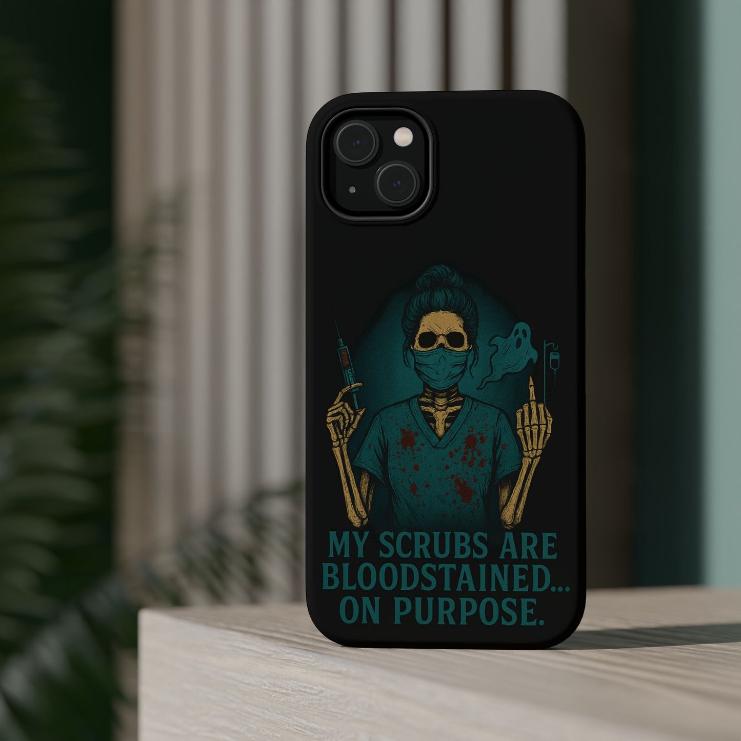 Gothic Nurse Phone Case – My Scrubs Are Bloodstained, Halloween Gift, Medical Humor, Nurse Appreciation, Skull Design, Stylish Tech [...]