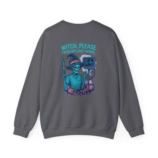 Witch Please Sweatshirt, Unisex Crewneck, Fall Fashion, Halloween Gift, Spooky Vibes, Casual Comfort
