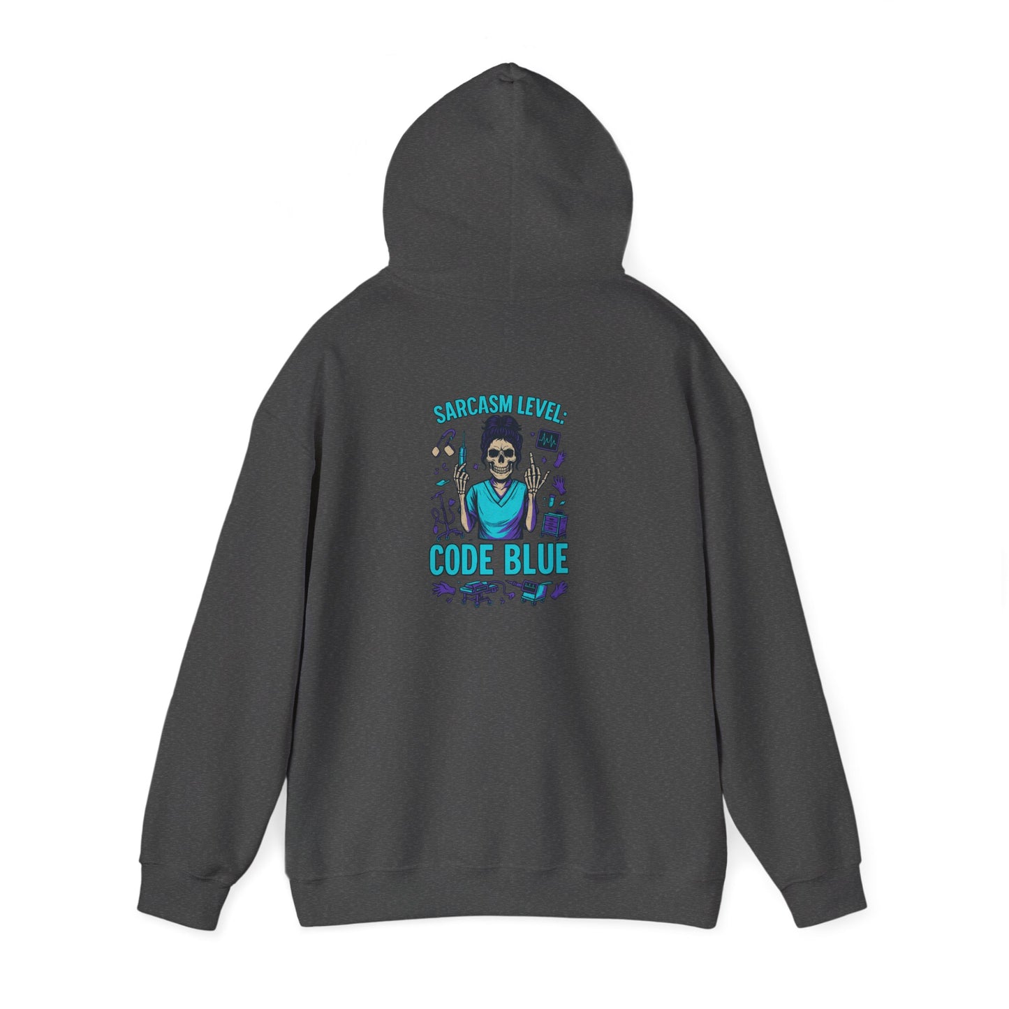 Code Blue Unisex Hoodie, Cozy Sweatshirt, Casual Wear, Gift for Nurses, Halloween Apparel