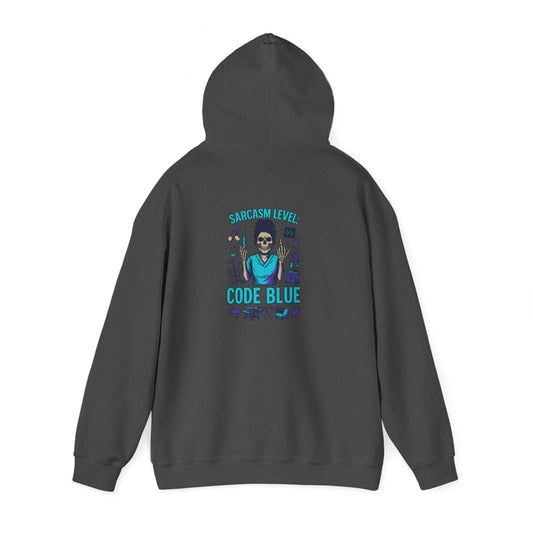 Code Blue Unisex Hoodie, Cozy Sweatshirt, Casual Wear, Gift for Nurses, Halloween Apparel