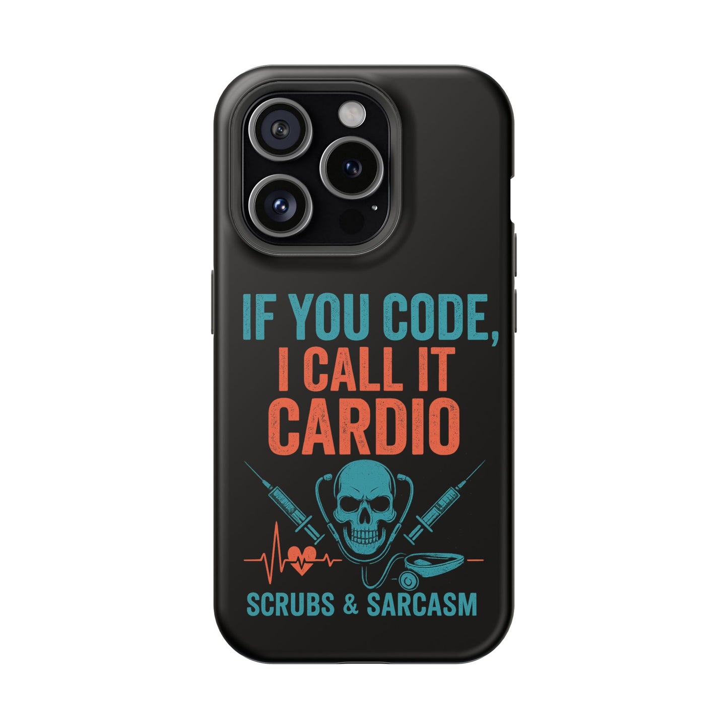 Magnetic Phone Cases for Nurses, Funny Code Humor, Cute Sarcastic Gifts, Tech Accessories, Medical Profession, Unique Design