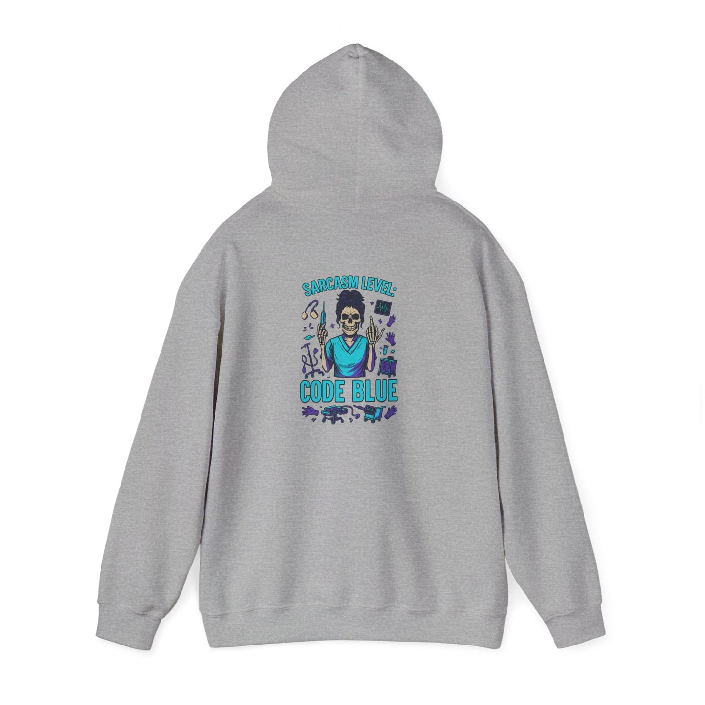 Code Blue Unisex Hoodie, Cozy Sweatshirt, Casual Wear, Gift for Nurses, Halloween Apparel
