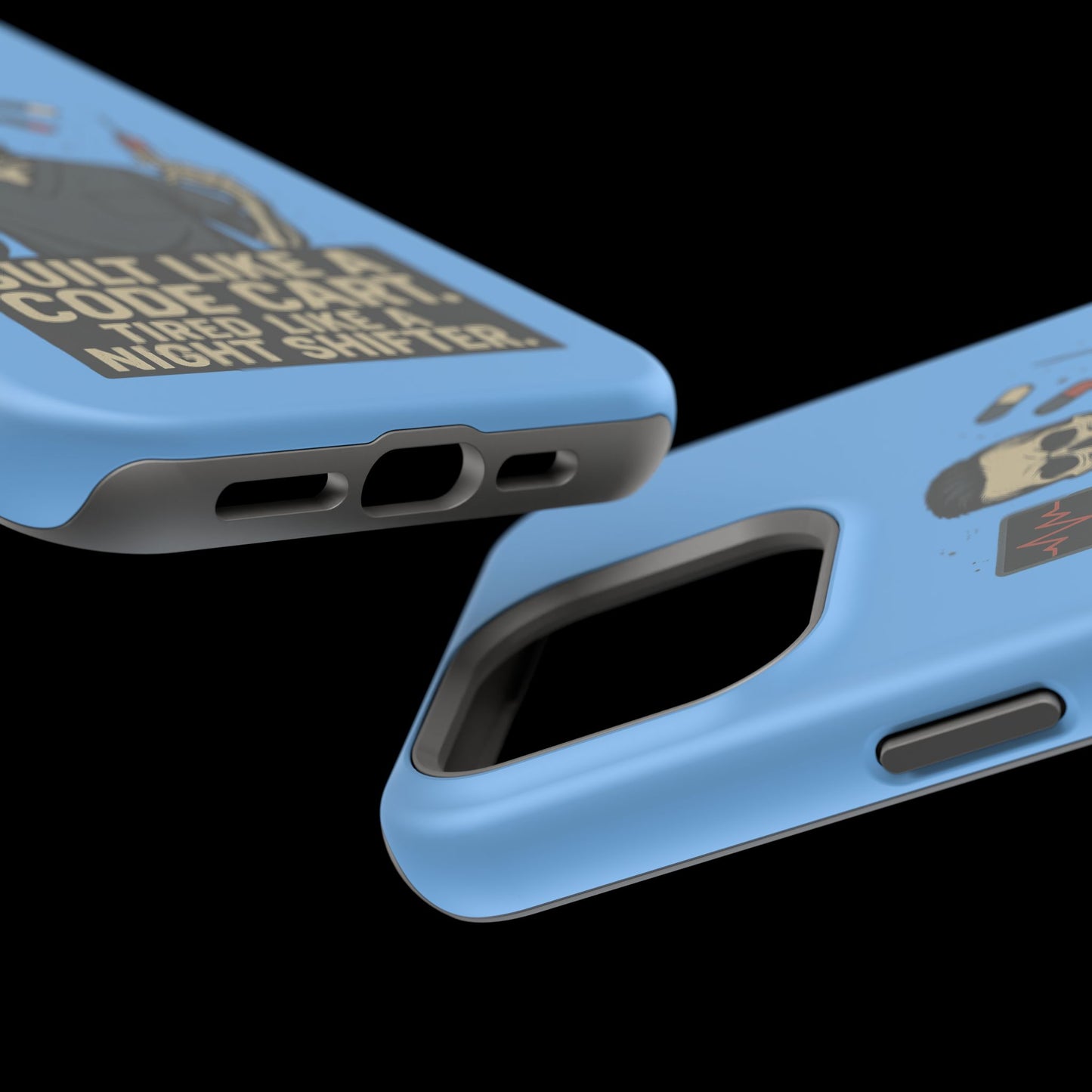 “Built Like a Code Cart. Tired Like a Night Shifter.” – Men’s Nurse Phone Case