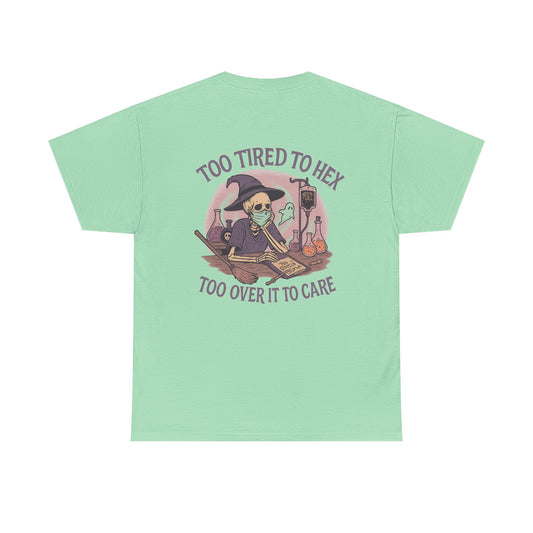 Too Tired to Hex Unisex Heavy Cotton Tee | Witchy T-Shirt | Perfect for Halloween, Casual Wear, Gift for Witches, Fun Graphic Tee, [...]