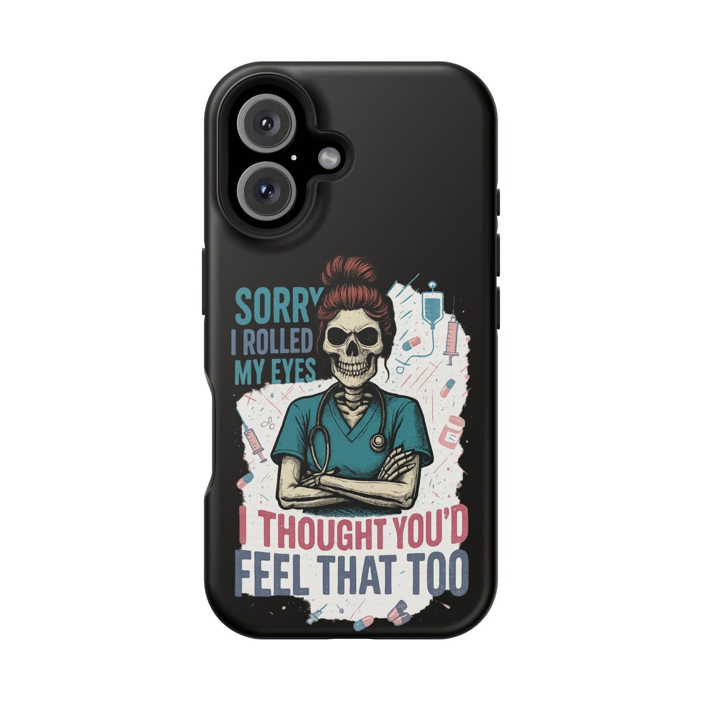 Funny Nurse Phone Case - Magnetic Tough Cases for Healthcare Workers, Gift for Nurses, Medical Humor, Halloween Accessory, Nurse [...]