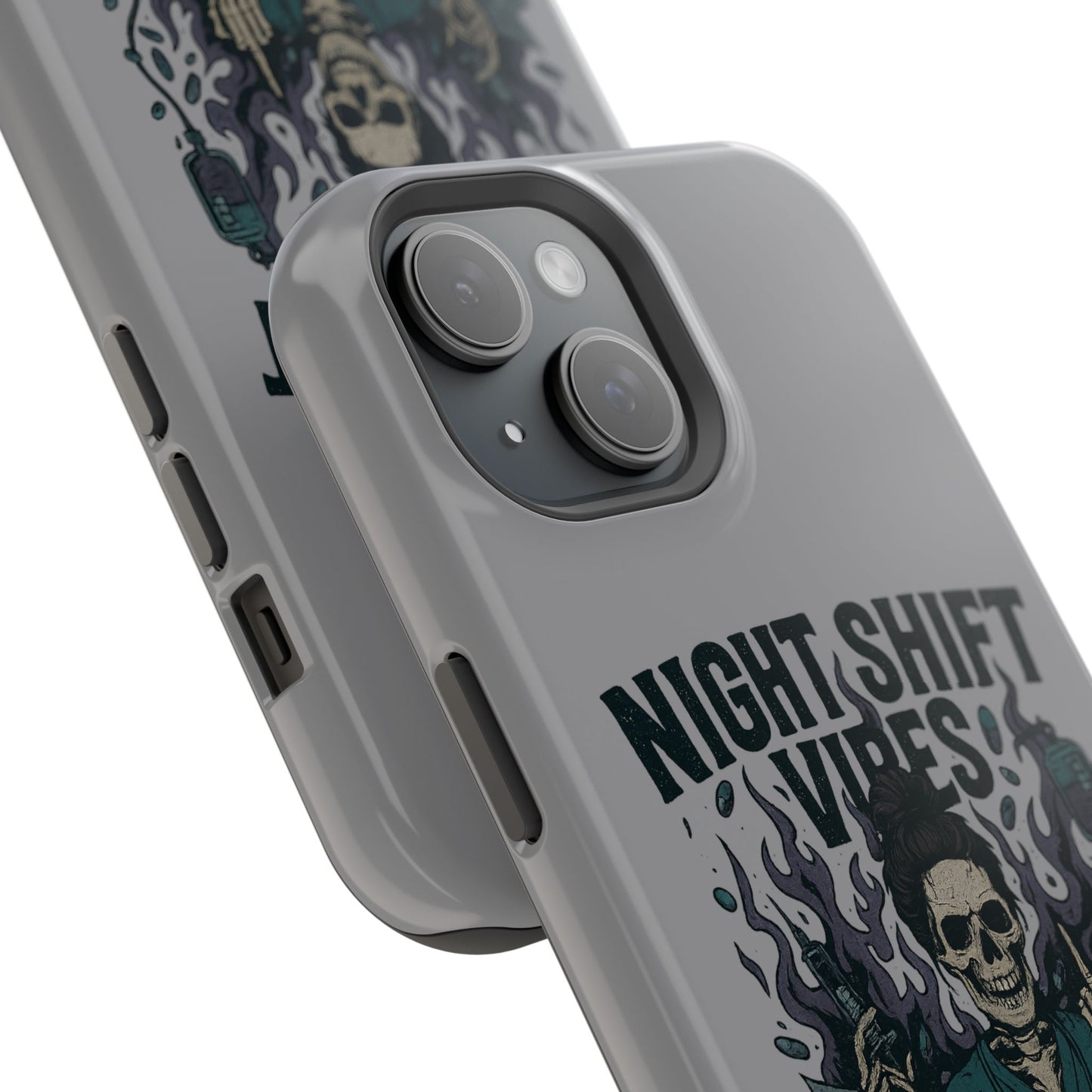 “Night Shift Vibes” – Bright & Chaotic Nurse Phone Case
