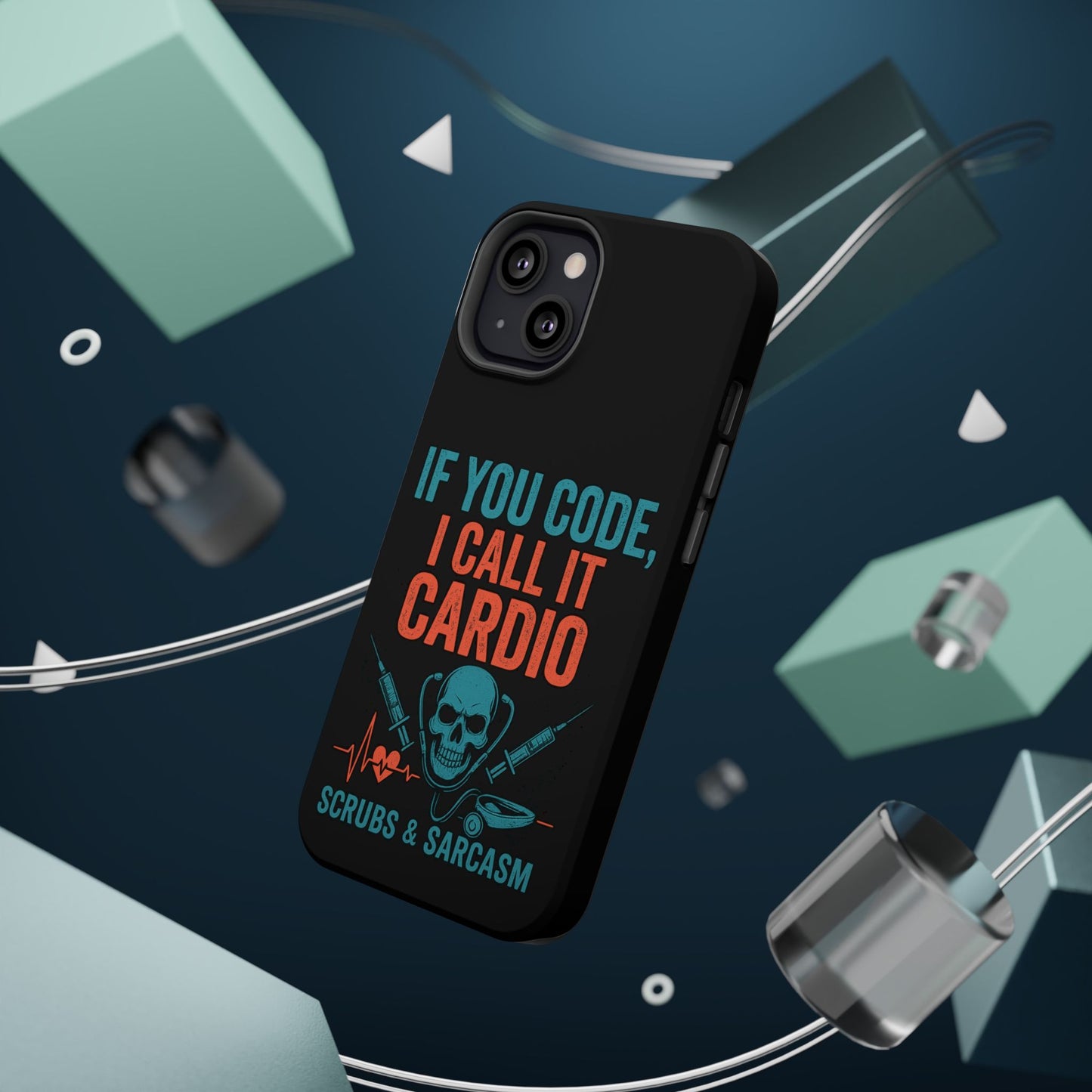 Magnetic Phone Cases for Nurses, Funny Code Humor, Cute Sarcastic Gifts, Tech Accessories, Medical Profession, Unique Design