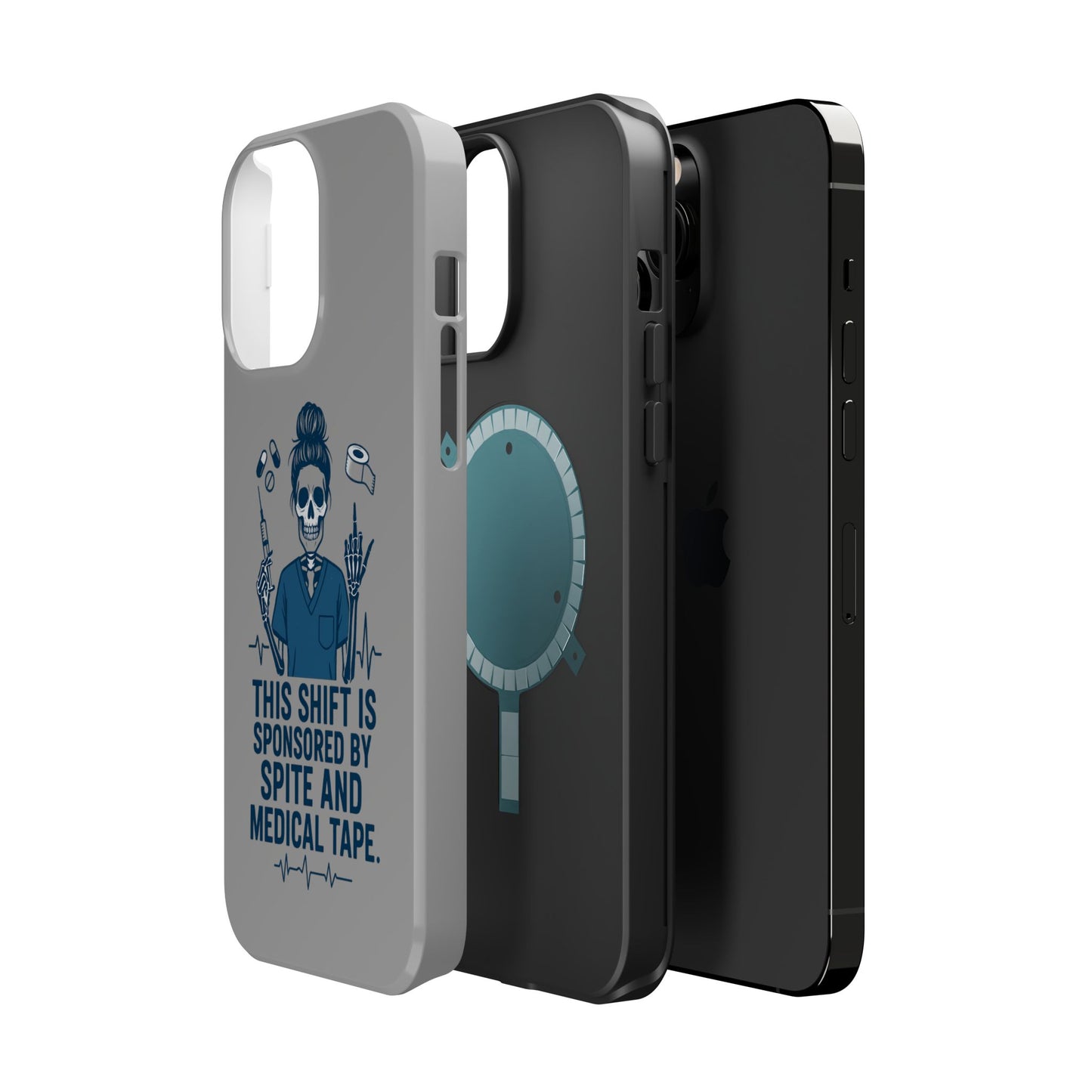 “This Shift Sponsored by Spite and Medical Tape” – Sarcastic Nurse Phone Case