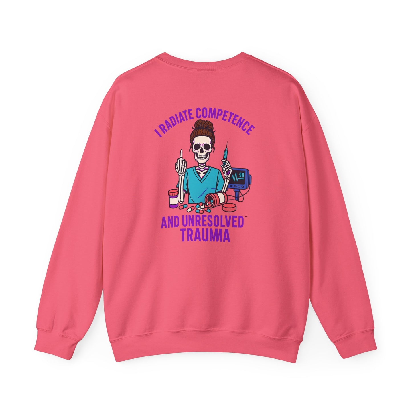 Skeleton Graphic Sweatshirt, Gift for Mental Health Awareness, Unisex Crewneck, Cozy Casual Wear, Halloween Apparel, Unique Lifestyle