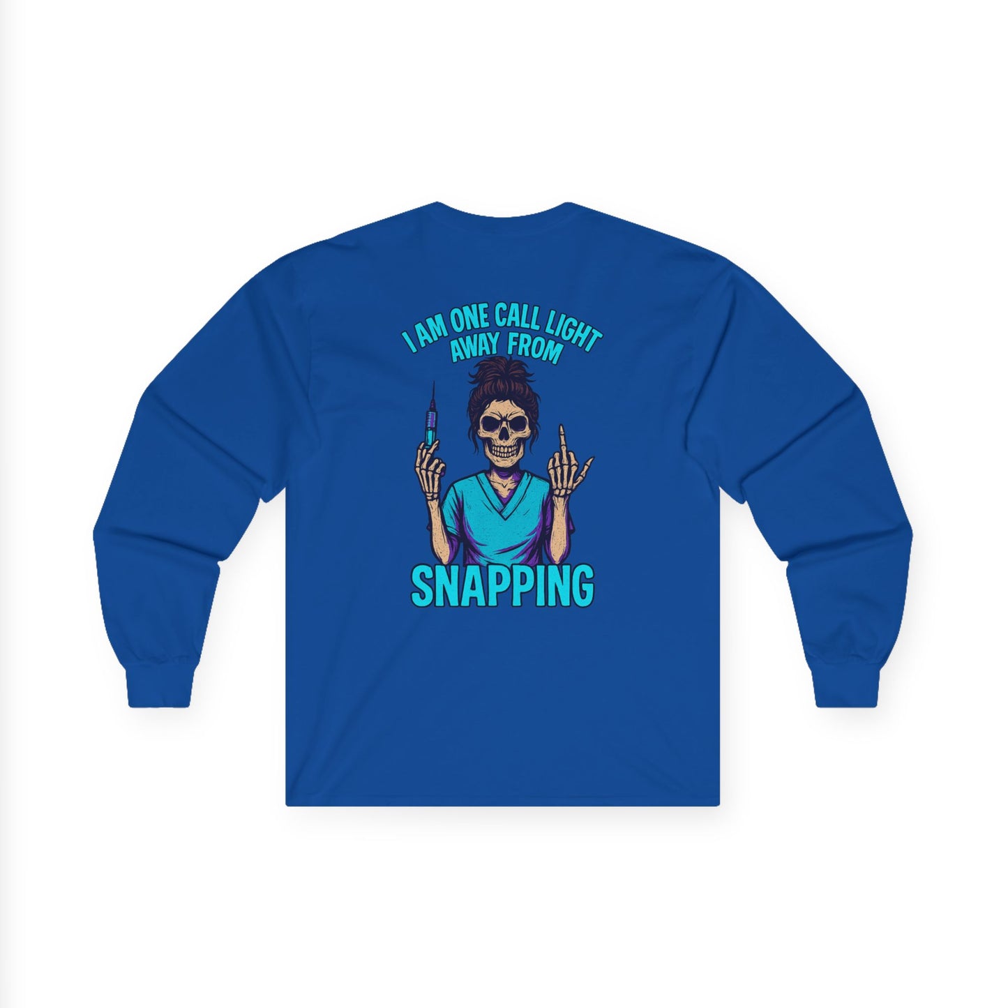 Funny Nurse Long Sleeve Tee - Perfect for Healthcare Workers, Gifts for Nurses, Halloween Apparel, Medical Humor Shirt, Unisex Graphic Tee