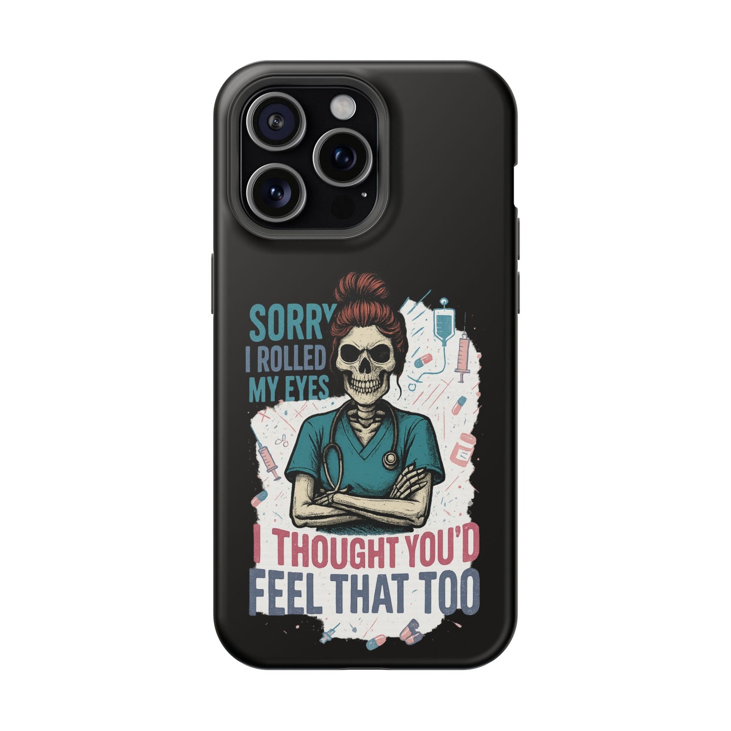 Funny Nurse Phone Case - Magnetic Tough Cases for Healthcare Workers, Gift for Nurses, Medical Humor, Halloween Accessory, Nurse [...]