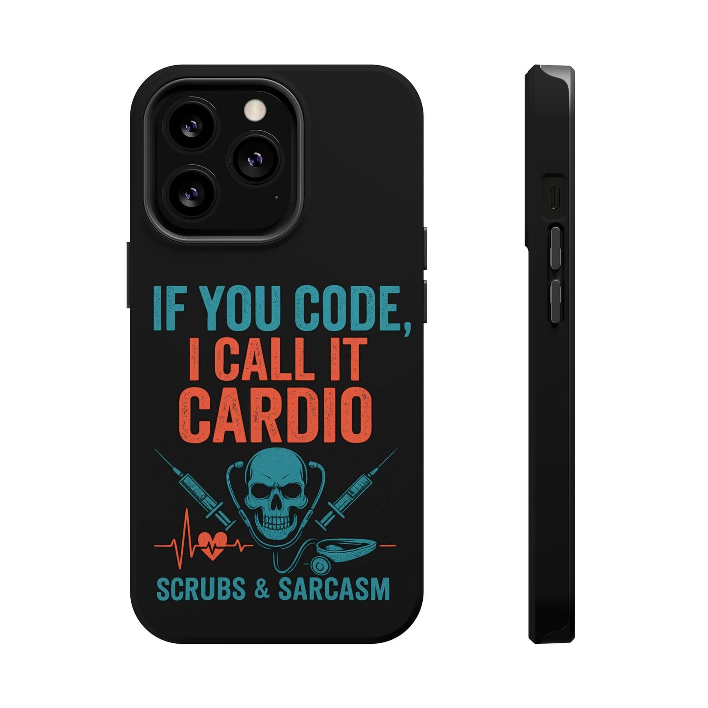Magnetic Phone Cases for Nurses, Funny Code Humor, Cute Sarcastic Gifts, Tech Accessories, Medical Profession, Unique Design