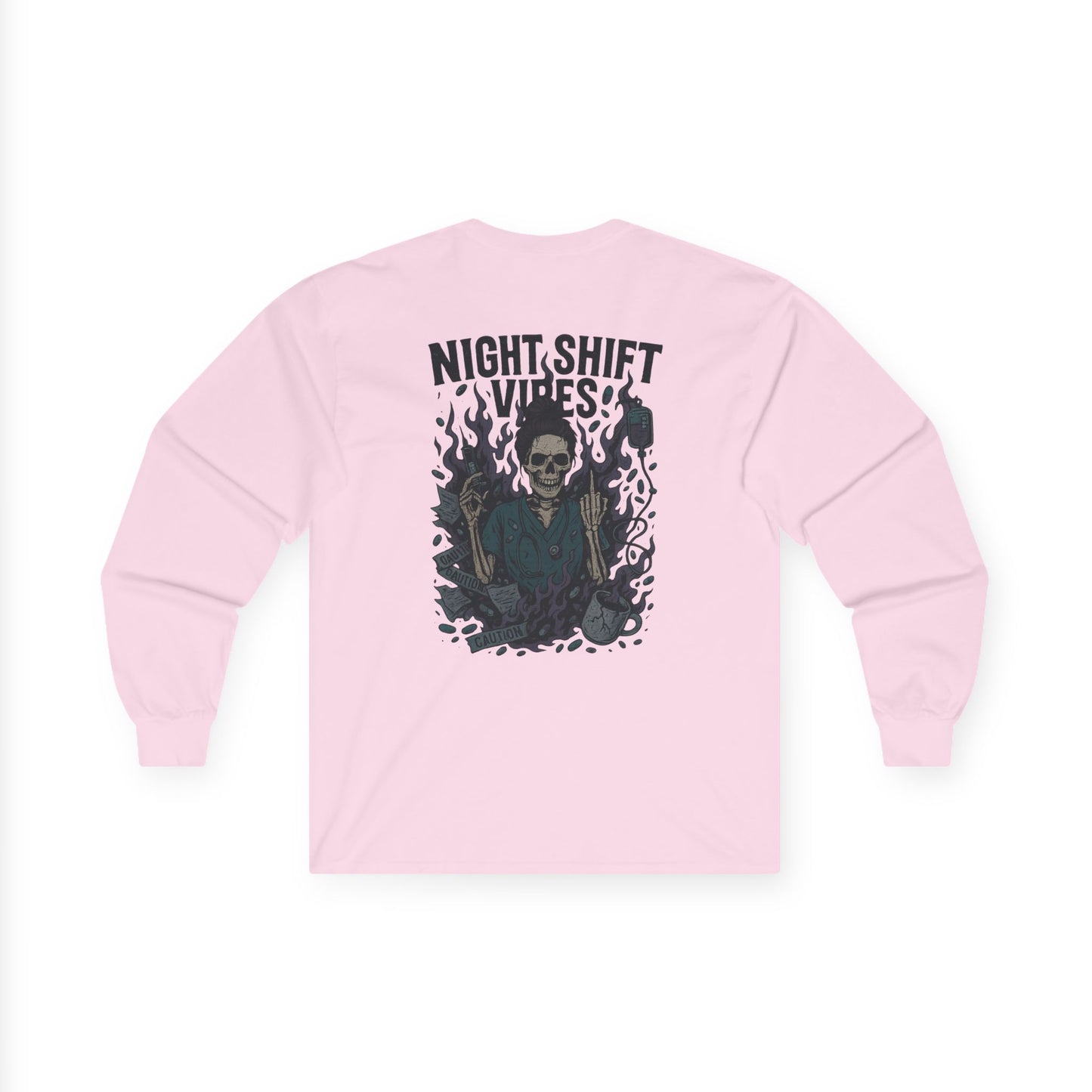 “Night Shift Vibes” – Unisex Nurse Long Sleeve