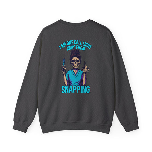 Skeleton Humor Crewneck Sweatshirt | Perfect for Halloween, Casual Style, Gift for Nurses, Cozy Layering, Funny Sweatshirt