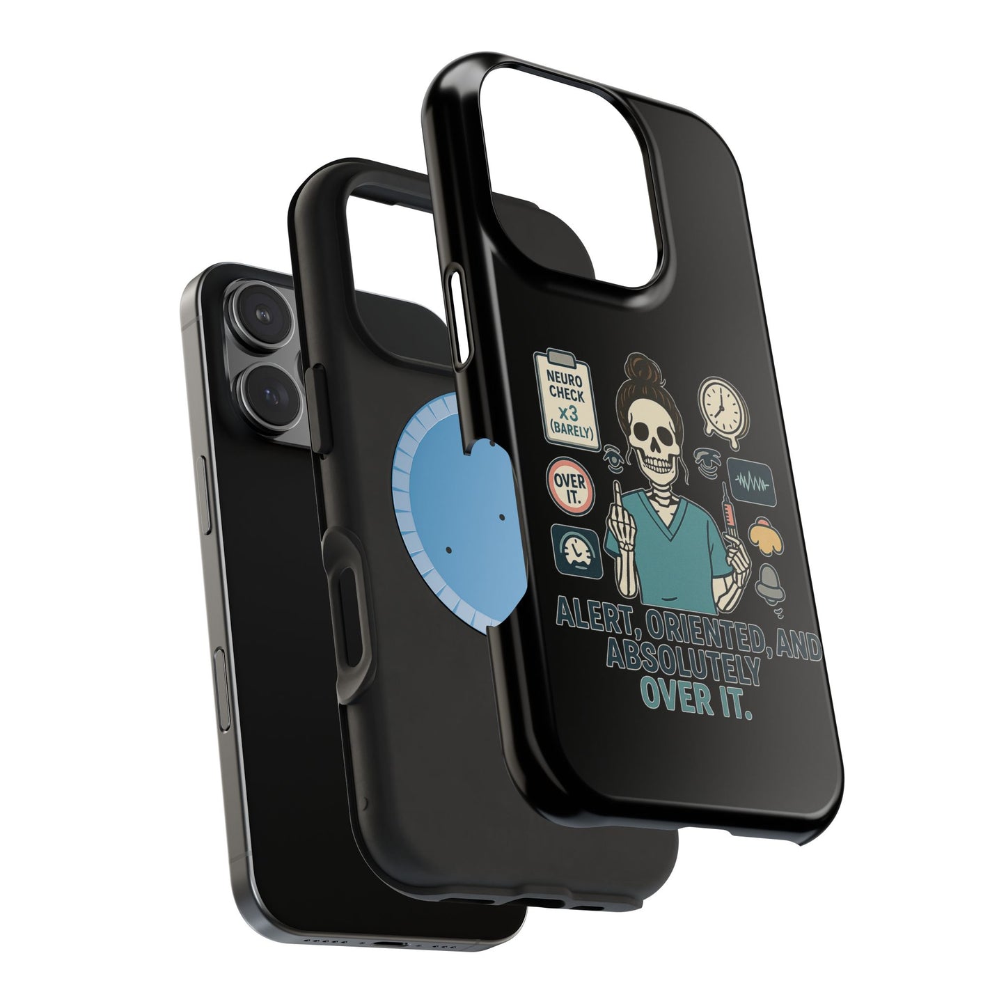 “Alert, Oriented, and Absolutely Over It” – Sarcastic Nurse Phone Case