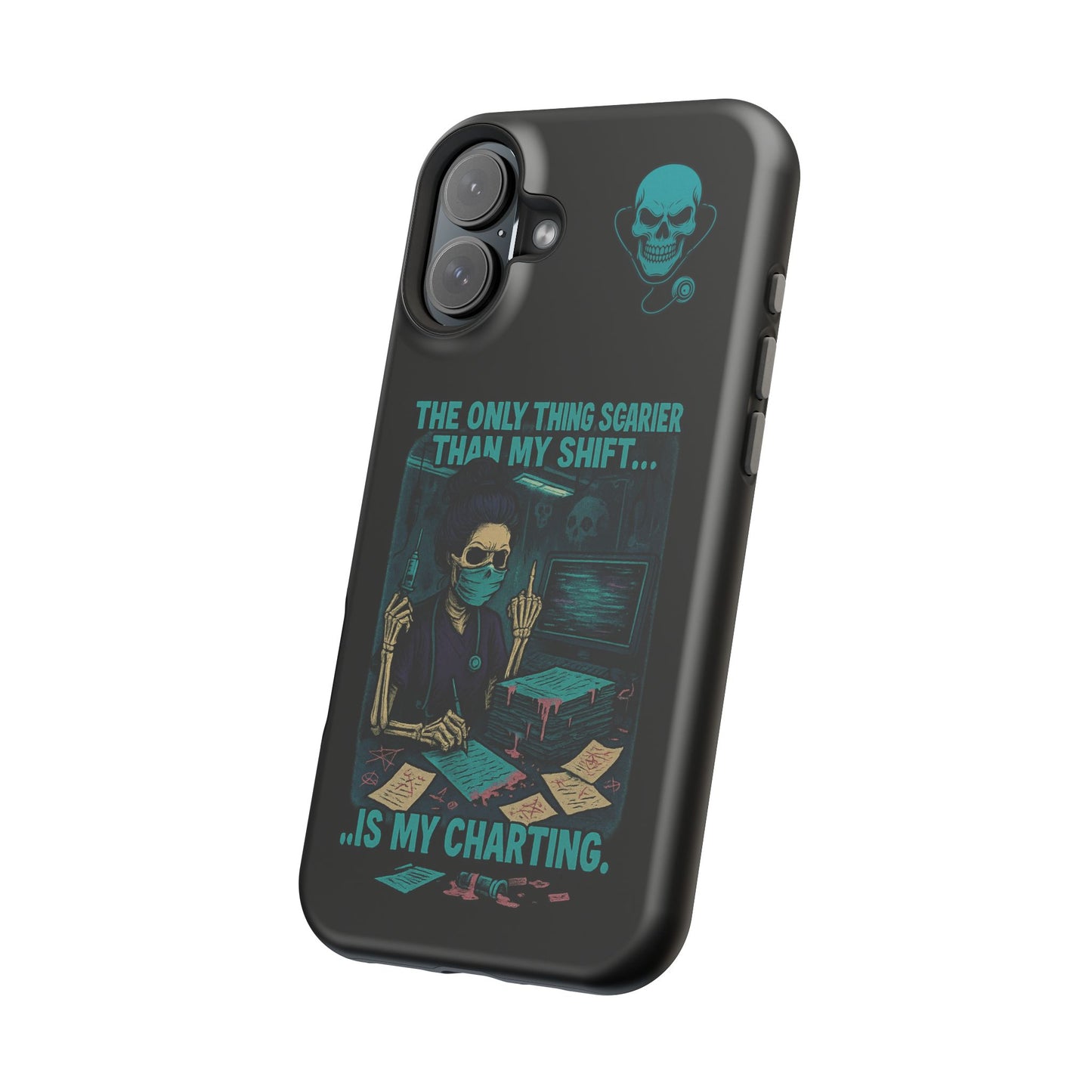 Healthcare Scary Shift Phone Case, Nurse Gift, Medical Humor Case, Halloween Phone accessory, Magnetic Tough Cases