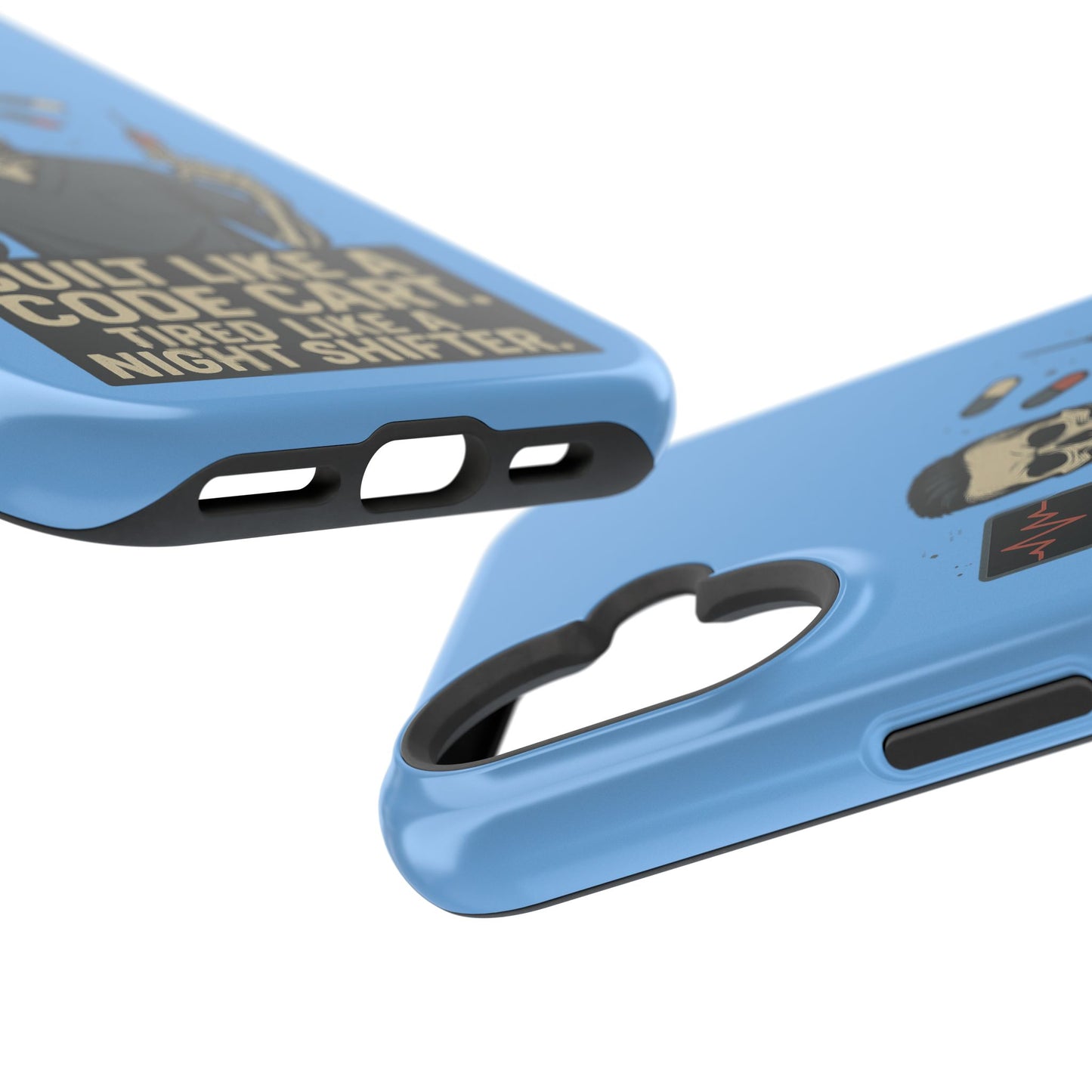 “Built Like a Code Cart. Tired Like a Night Shifter.” – Men’s Nurse Phone Case